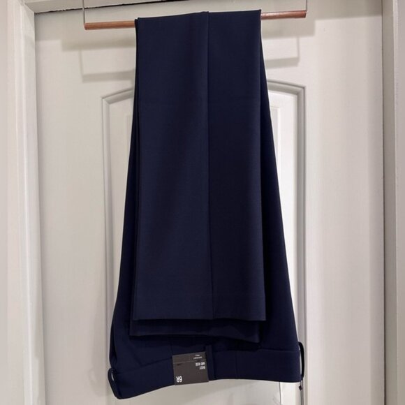 Express Navy Straight Boot Mid Rise Pants - Picture 3 of 7